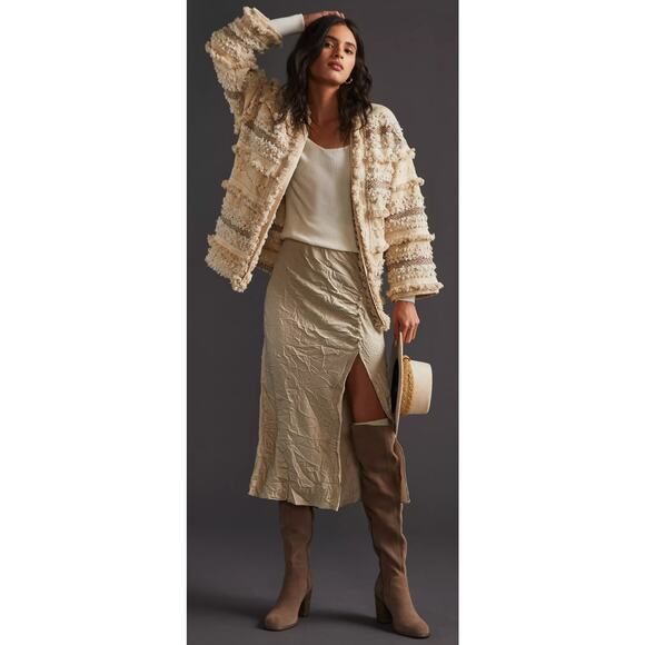 Anthropologie DOLAN Collection Fringed Textured Jacket - Picture 1 of 10